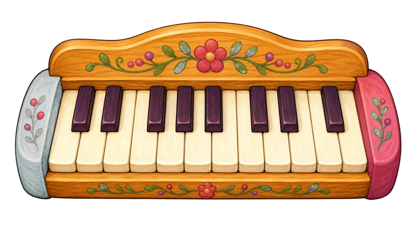 Colourful keyboard artwork